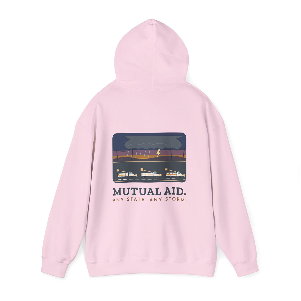 Lineworker Hoodie - Mutual Aid. Any State. Any Storm. Lineman Gift Hoodie