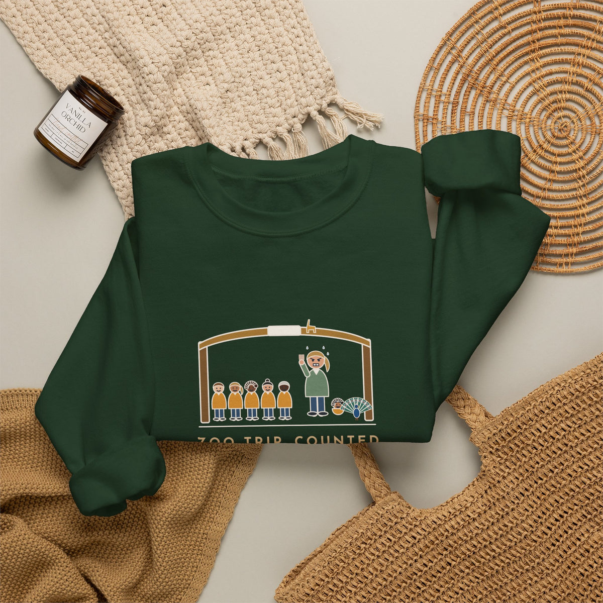 Field Trip Crewneck Sweatshirt - Counted Twenty-Five Once and Aged a Year