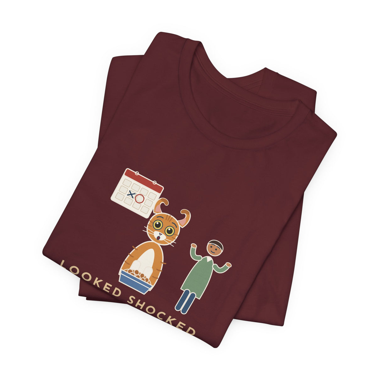 American Curl Cat T-Shirt - Looked Shocked at Breakfast, Same Breakfast as Yesterday Funny Cat Tee