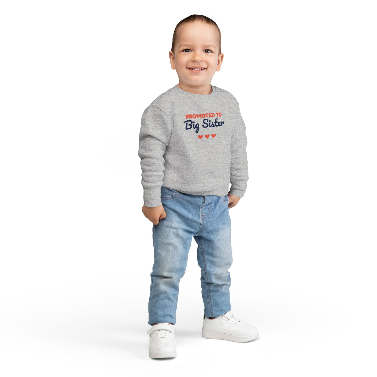 Promoted to Big Sister Toddler Sweatshirt, Pregnancy Announcement Crewneck