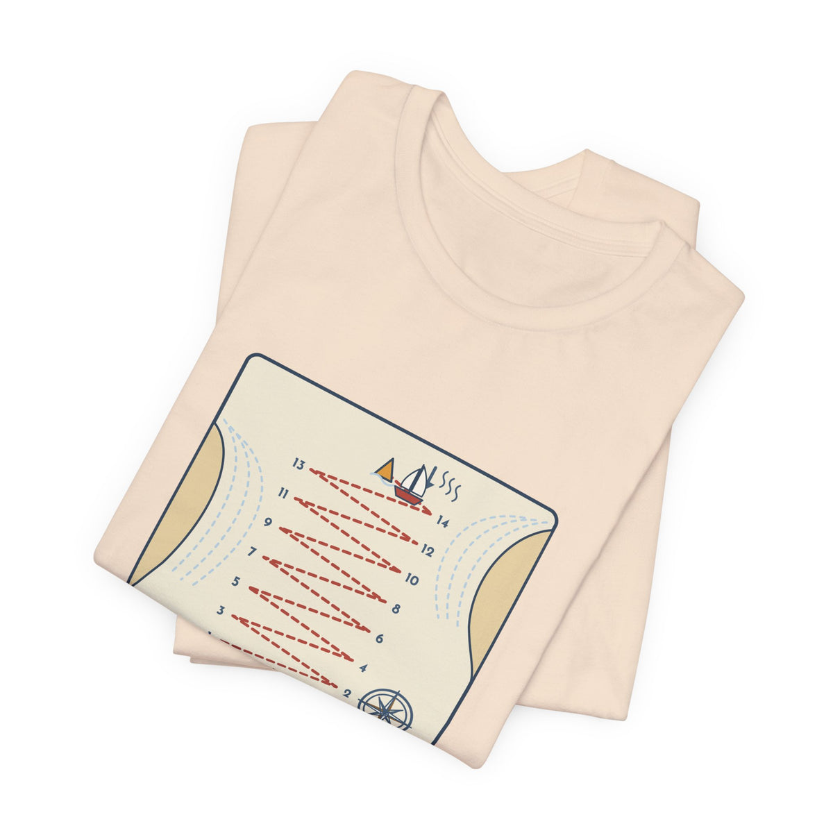 Sailing T-Shirt - Tacked Fourteen Times to Go a Mile Funny Sailor Tee