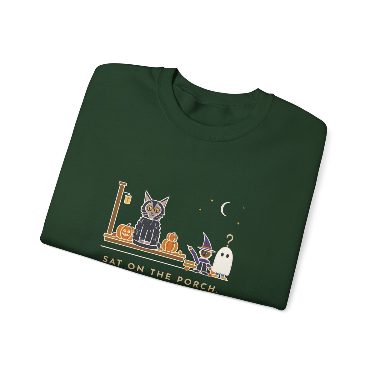 Lykoi Cat Crewneck Sweatshirt - Trick-or-Treaters Thought He Was a Decoration