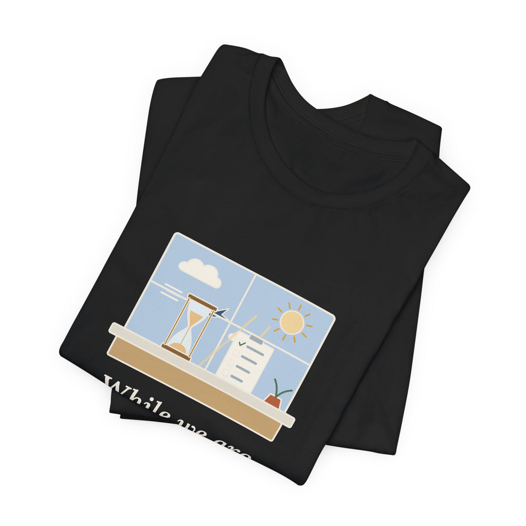 Seneca Quote T-Shirt, While We Are Postponing, Life Speeds By, Stoic Swift Past the Window Tee