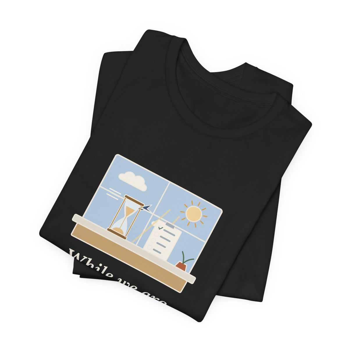 Seneca Quote T-Shirt, While We Are Postponing, Life Speeds By, Stoic Swift Past the Window Tee