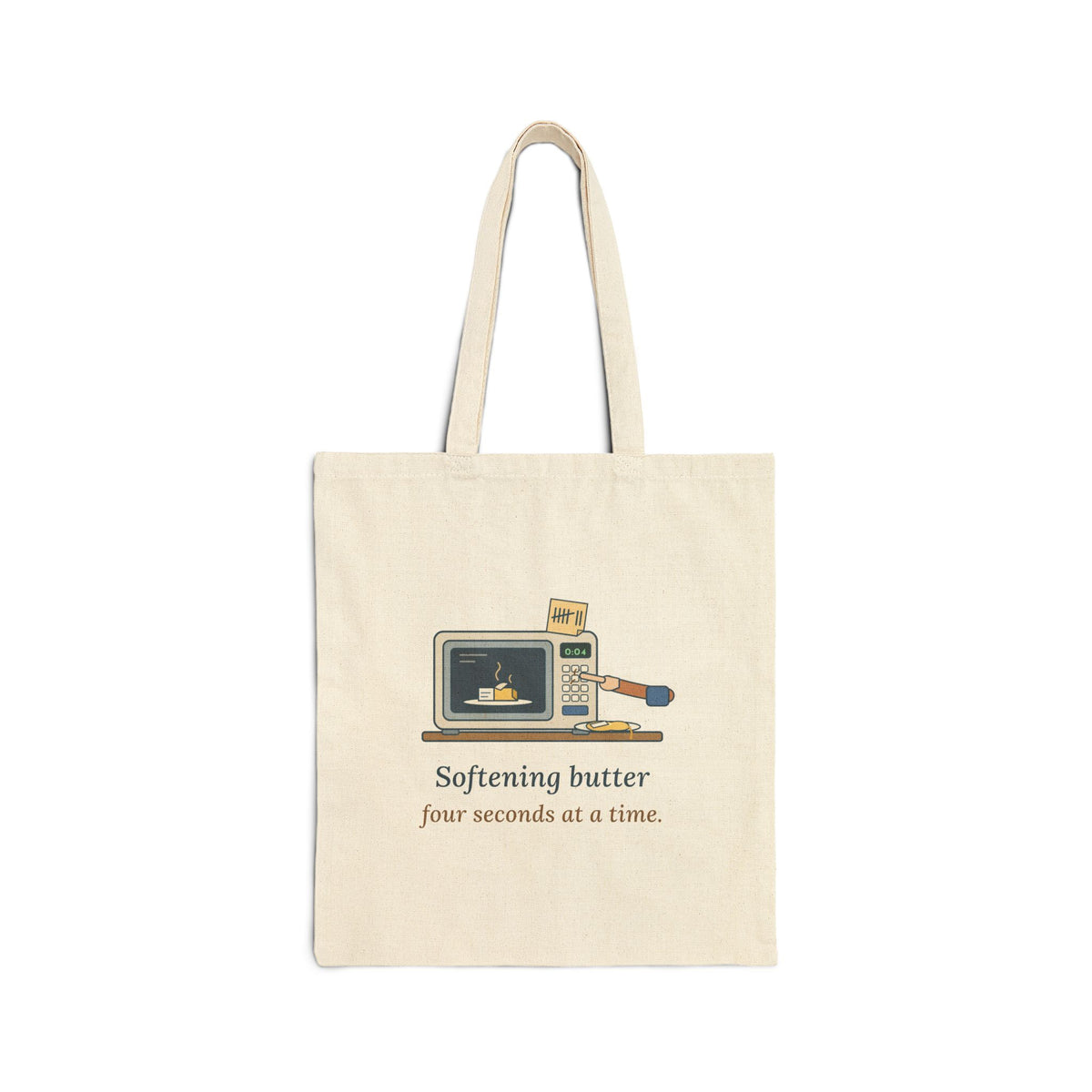 Home Baker Tote Bag - Softening Butter Four Seconds at a Time. Baking Gift Tote