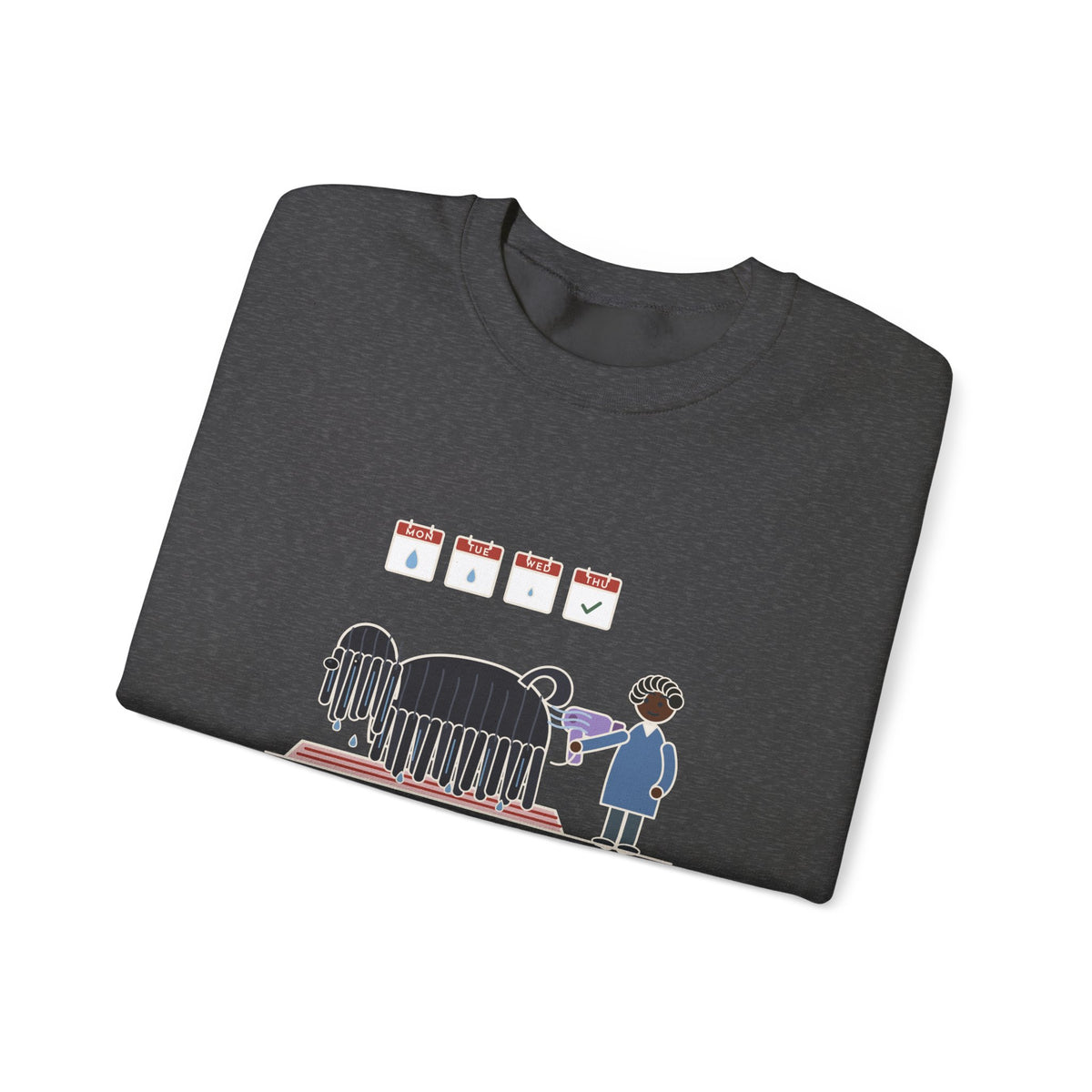 Puli Dog Crewneck Sweatshirt - Came In From the Rain Monday, Dried by Thursday