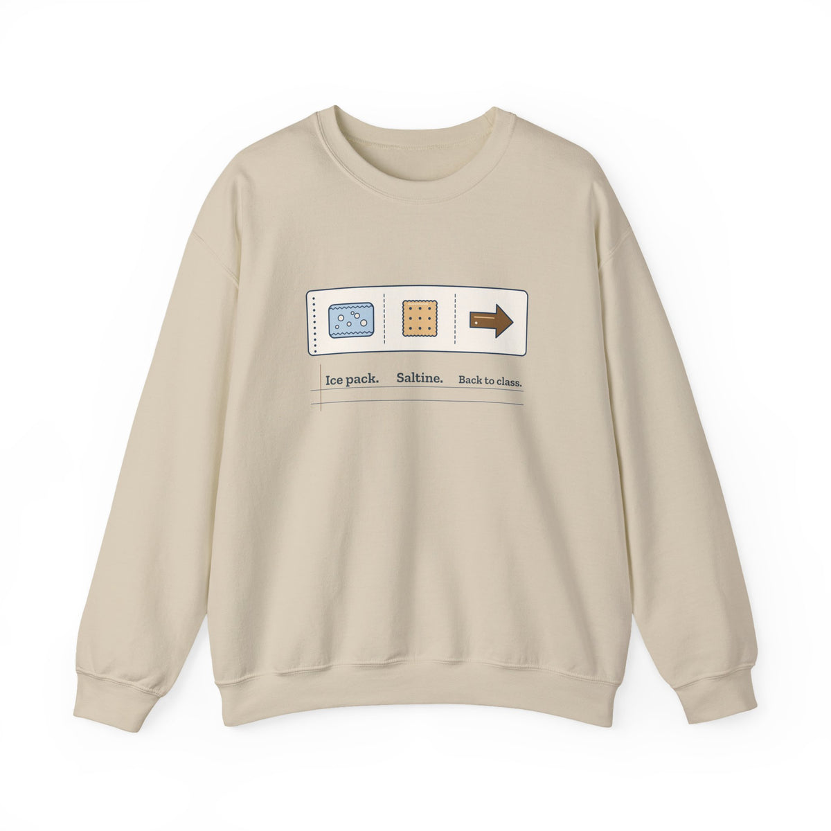 School Nurse Crewneck Sweatshirt - Ice Pack. Saltine. Back to Class. Gift