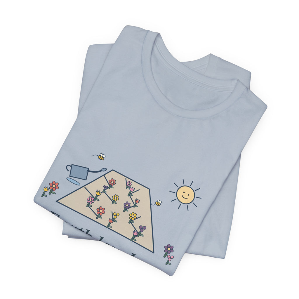 Emerson Quote T-Shirt, Earth Laughs in Flowers, Garden Wildflower Path Tee