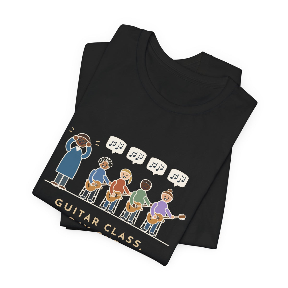 Guitar Class Teacher T-Shirt - Day One, Every Kid Found the Same Riff Funny Music Teacher Tee