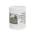 Toy Fox Terrier Mug, Floor to Kitchen Counter, Four Feet, No Running Start, Funny Coffee Mug 11oz