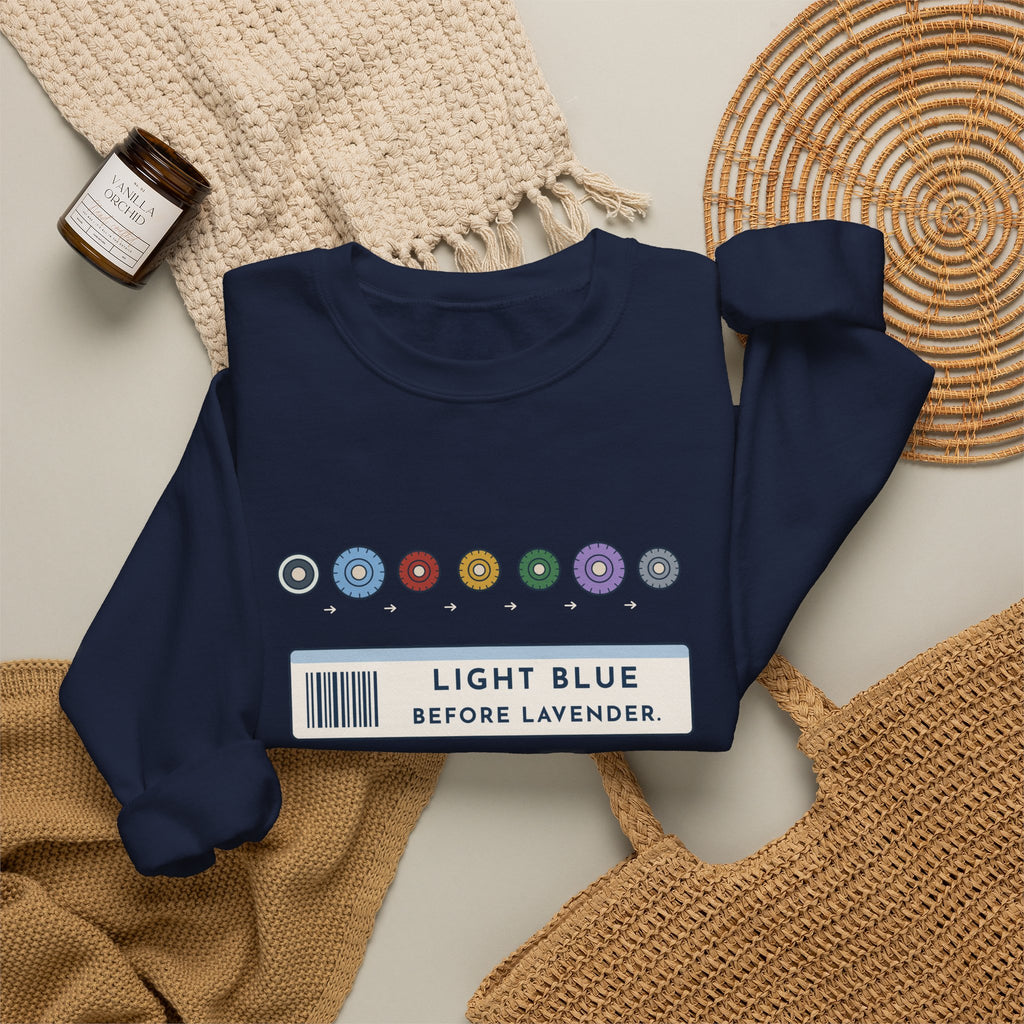Phlebotomist Crewneck Sweatshirt - Light Blue Before Lavender Lab Gift