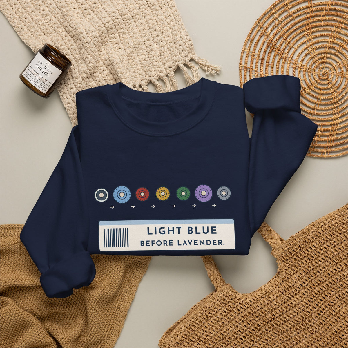 Phlebotomist Crewneck Sweatshirt - Light Blue Before Lavender Lab Gift