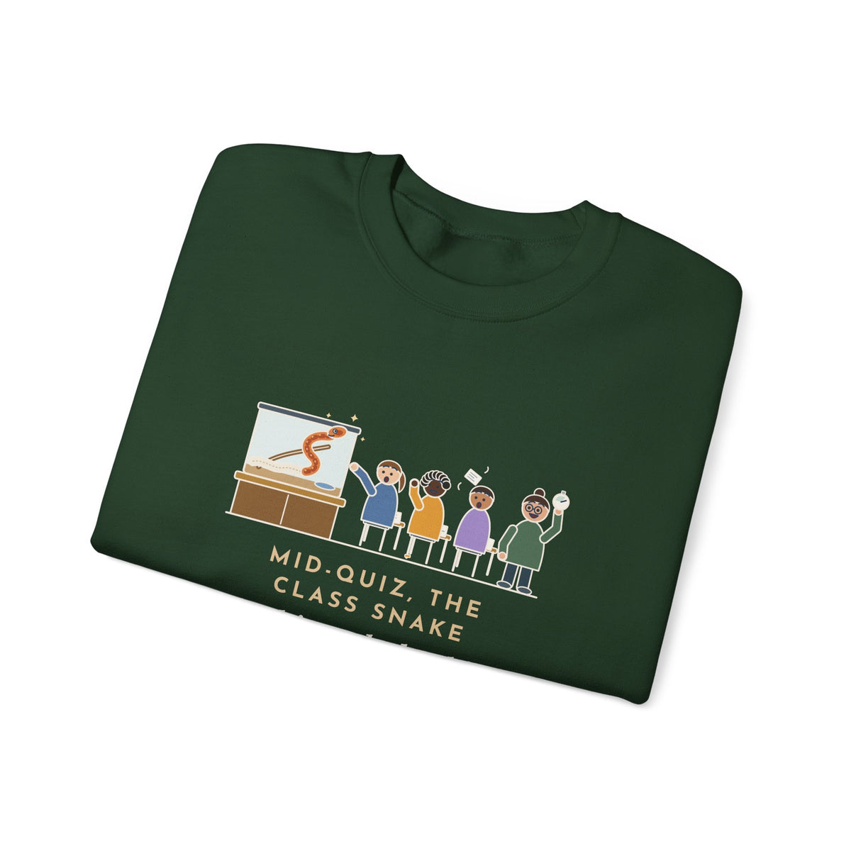 Zoology Teacher Crewneck Sweatshirt - Class Snake Shed During the Quiz