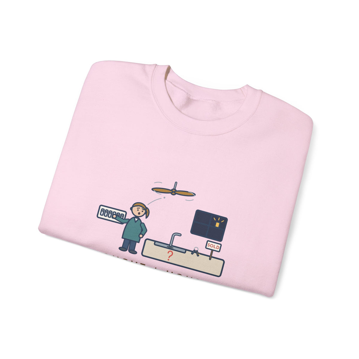 New Homeowner Sweatshirt, First Weekend Finding Which Switch Runs the Garbage Disposal, Funny Switch Plate Crewneck