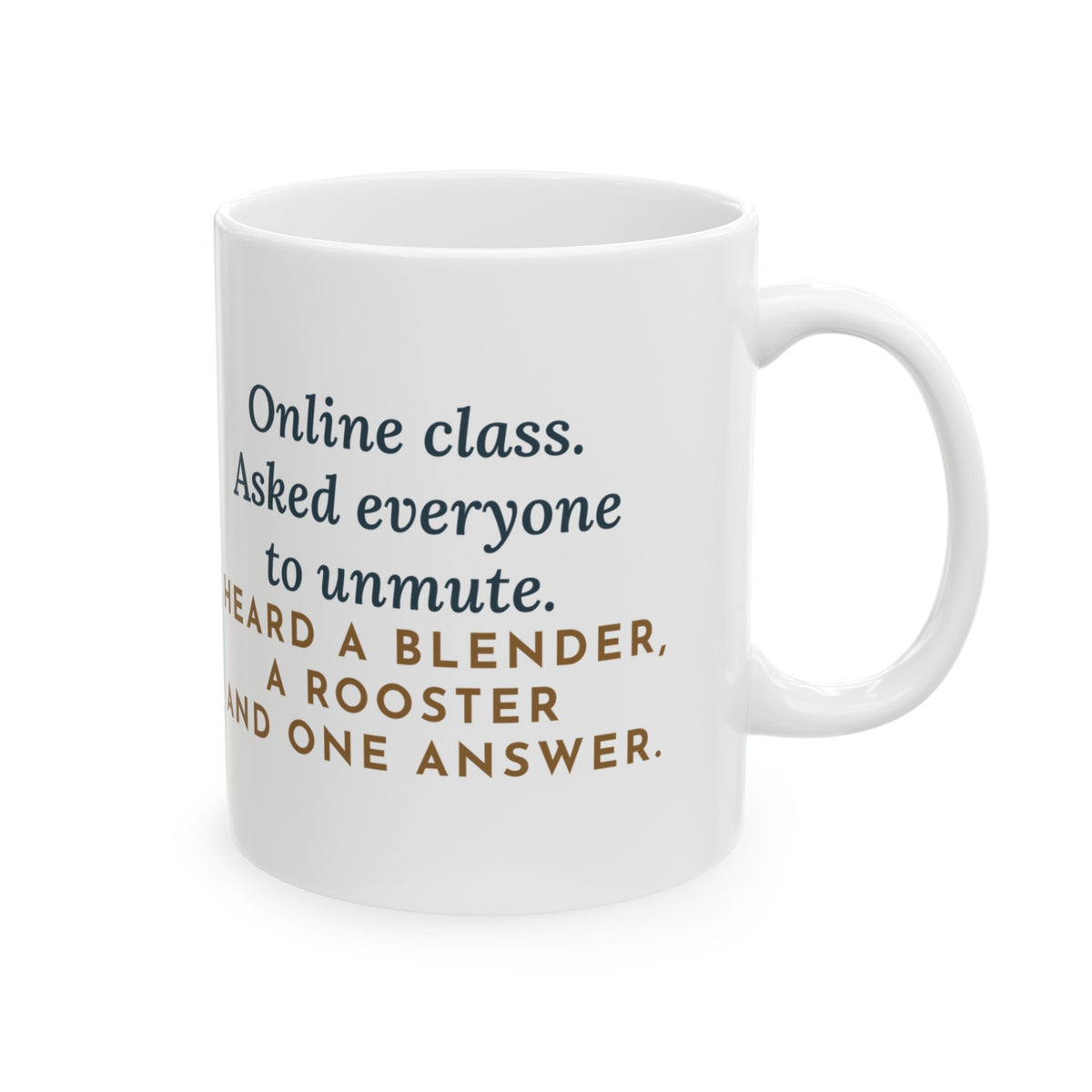 Online Teacher Coffee Mug - A Blender, a Rooster and One Answer