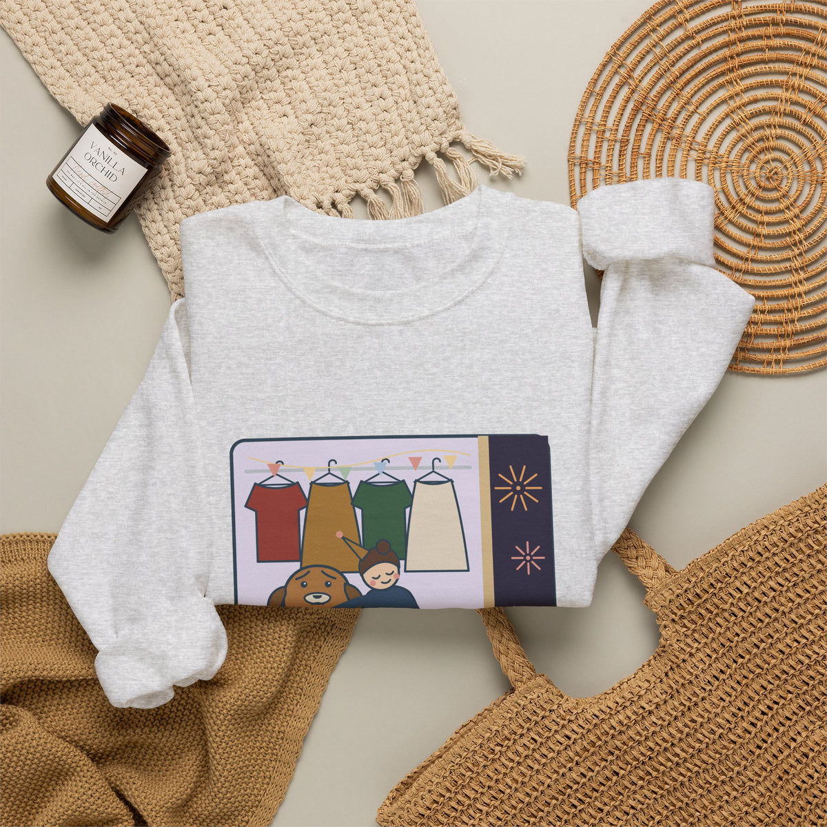 New Year 2027 Crewneck Sweatshirt - Rang in 2027 in the Closet with the Dog, Dog Mom and Dad Gift