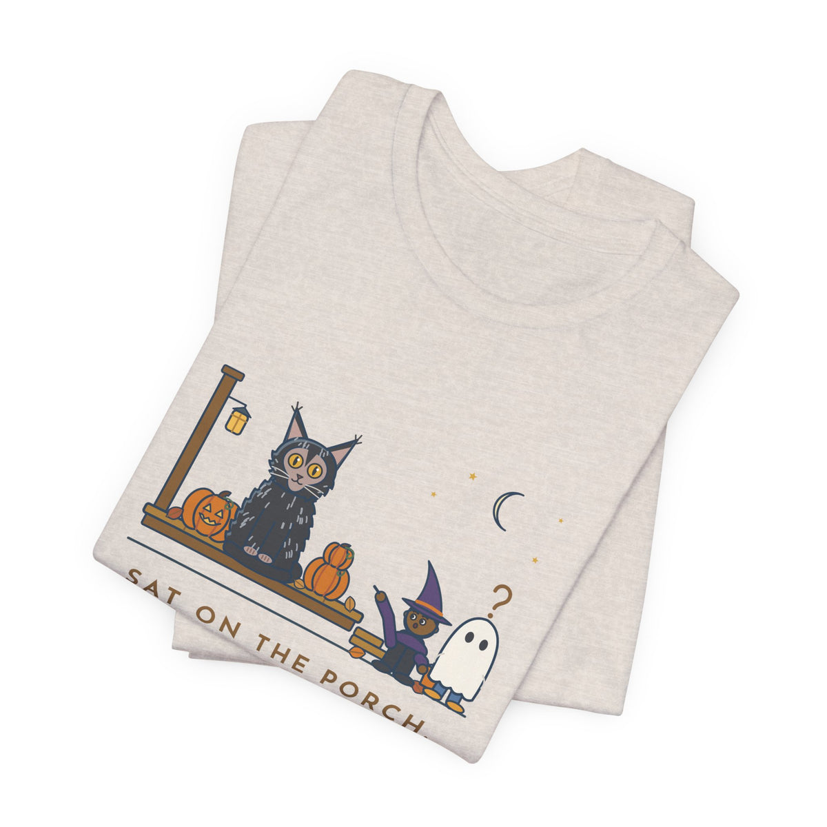 Lykoi Cat T-Shirt - Sat on the Porch. Trick-or-Treaters Thought He Was a Decoration.
