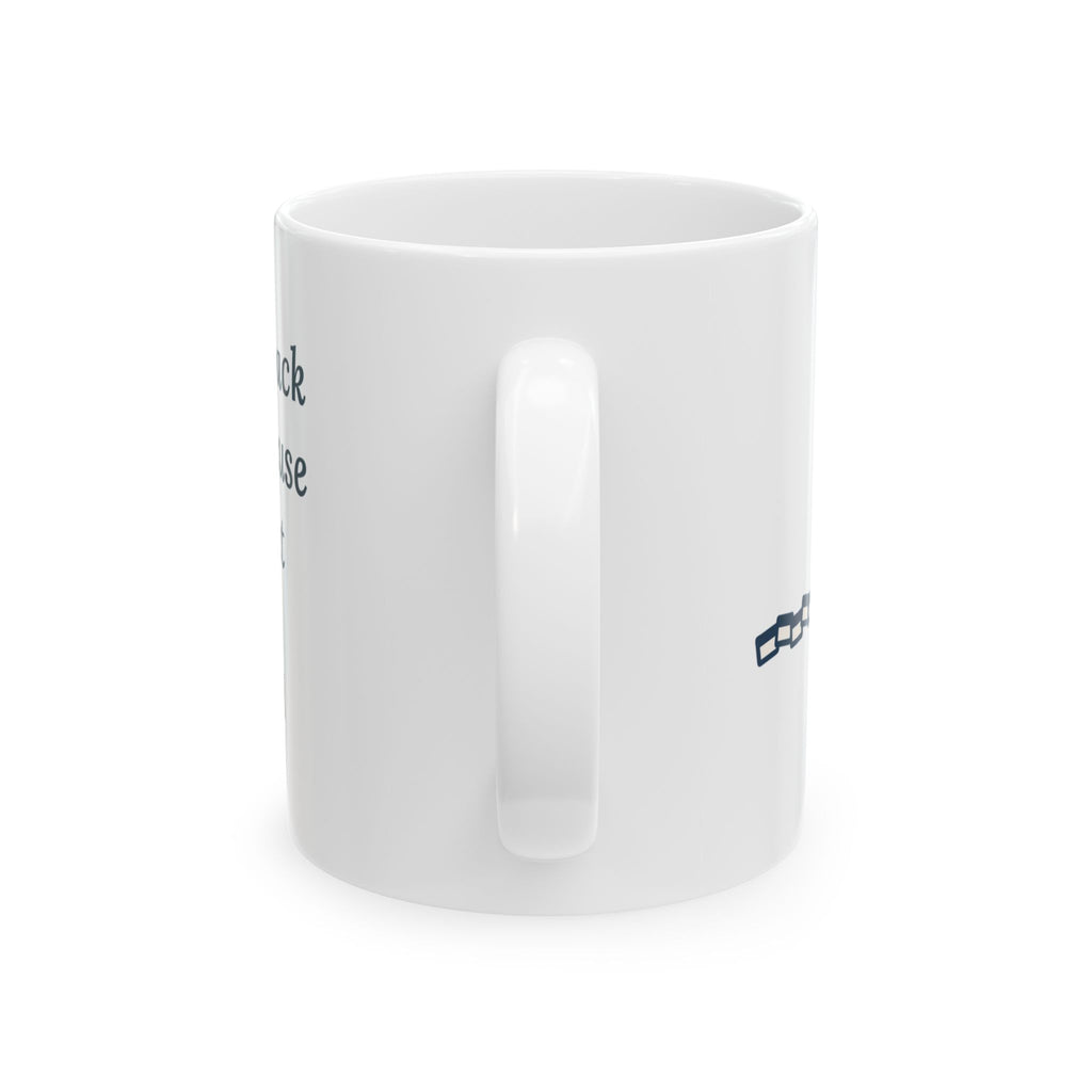 Lewis Carroll Quote Mug, It's No Use Going Back to Yesterday, Growth Calendar Path Coffee Mug 11oz
