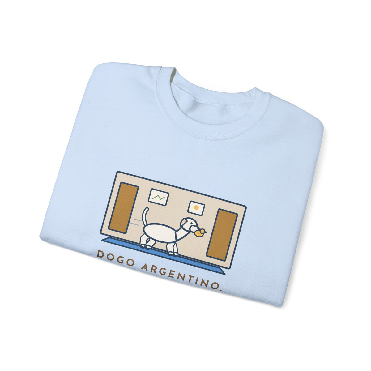 Dogo Argentino Sweatshirt, One Hundred Pounds, Carries His Stuffed Duck to Every Room, Funny Hallway Parade Crewneck