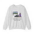 Thousand-Piece Puzzle, Found the Last Piece Under the Dog Sweatshirt, Funny Jigsaw Puzzle Crewneck with Belly-Up Dog