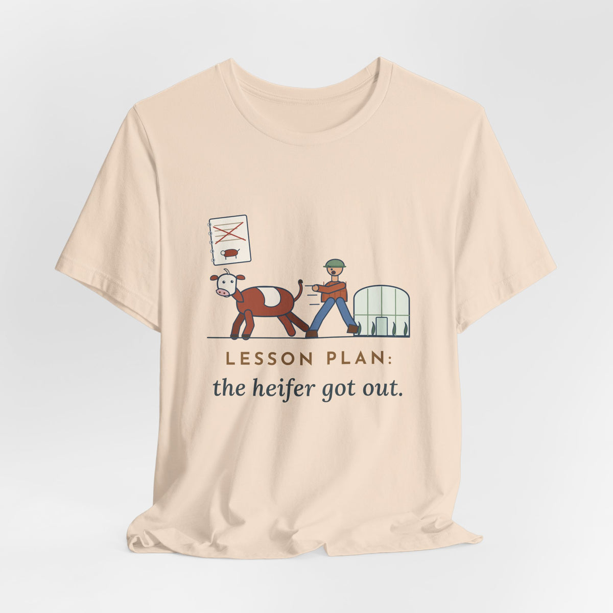 Ag Teacher T-Shirt - Lesson Plan: The Heifer Got Out, Funny Agriculture Teacher Tee
