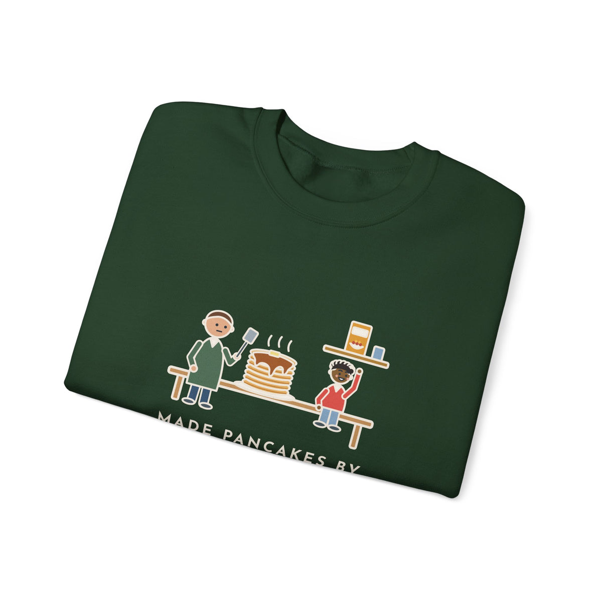 Parent Sweatshirt, Made Pancakes by Special Request, The Kid Now Wanted Cereal, Funny Breakfast Table Crewneck