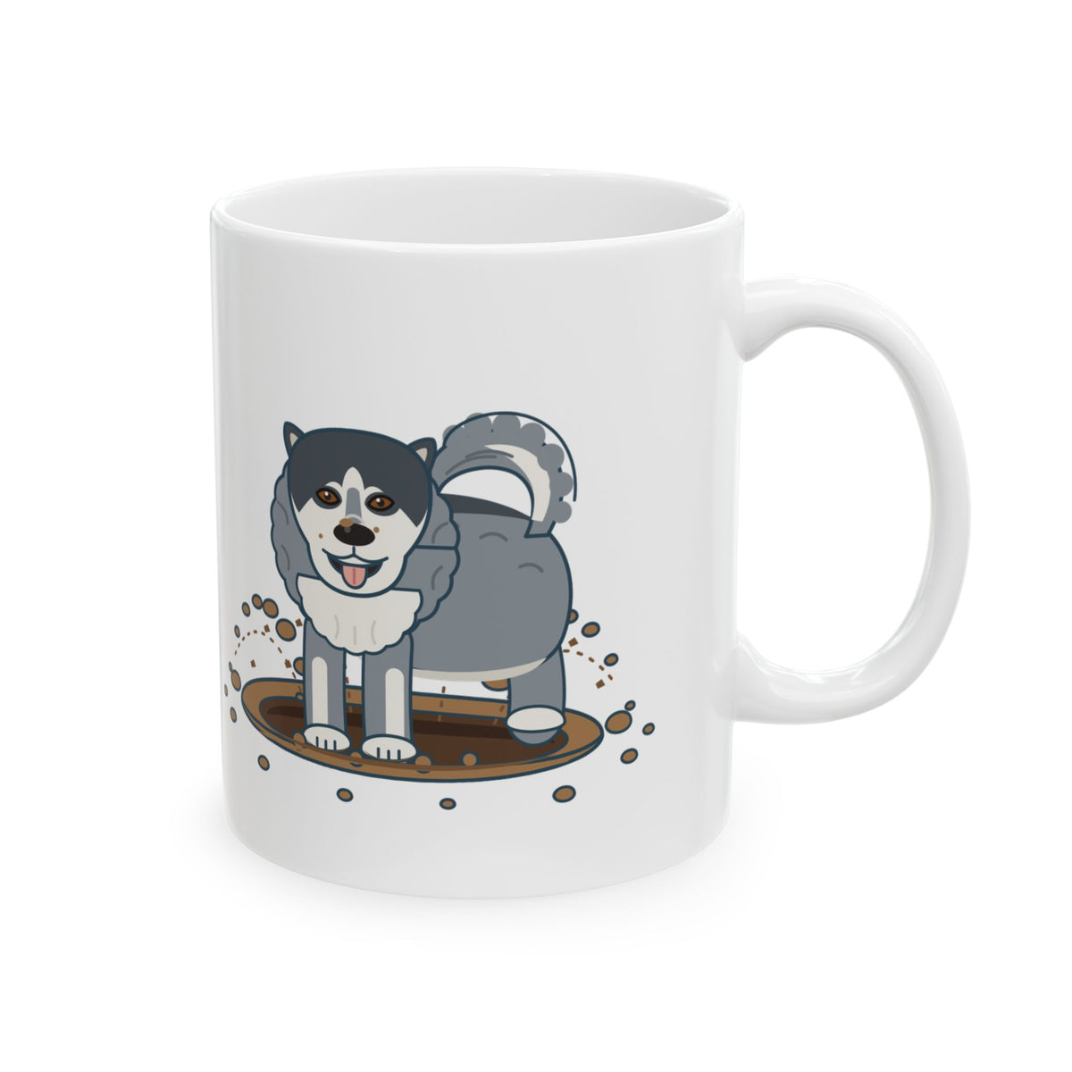 Alaskan Malamute Coffee Mug - The Backyard Has a Malamute-Sized Crater Now 11oz Mug
