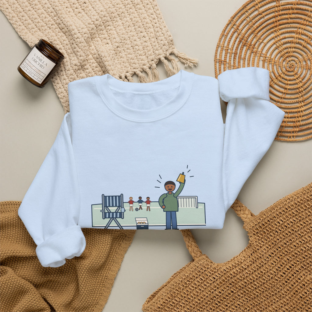 Folding Chair. Orange Slices. Loudest Voice on the Sideline. Sweatshirt, Soccer Quote Crewneck, Sideline Parent