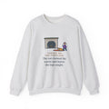 Fireplace Cat Sweatshirt, Turned On the Fireplace, The Cat Claimed the Warm Spot Before the Logs Caught, Funny Hearth Rug Crewneck