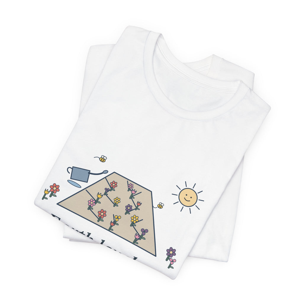 Emerson Quote T-Shirt, Earth Laughs in Flowers, Garden Wildflower Path Tee