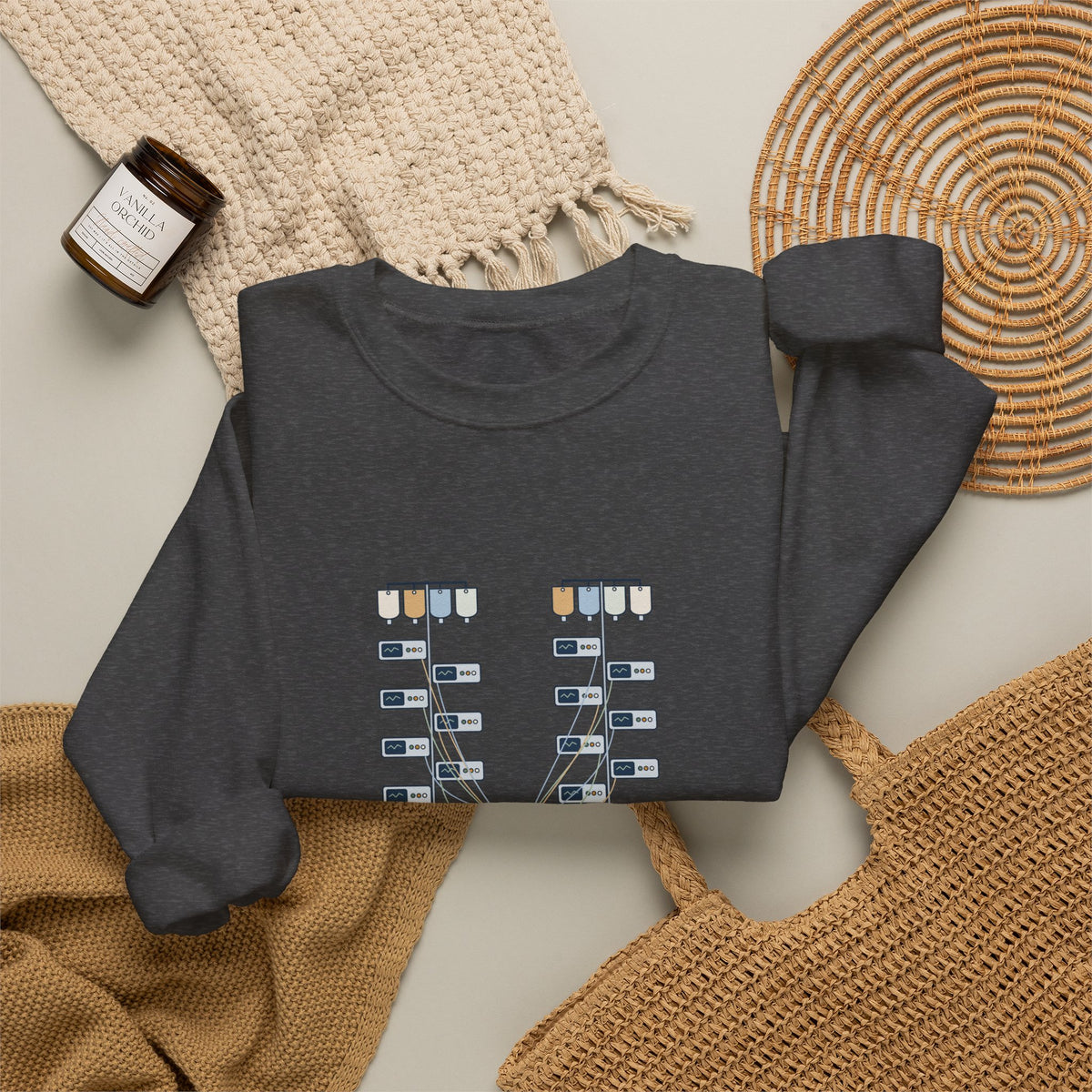 ICU Nurse Crewneck Sweatshirt - Two Patients. Fourteen Pumps. Nurse Gift