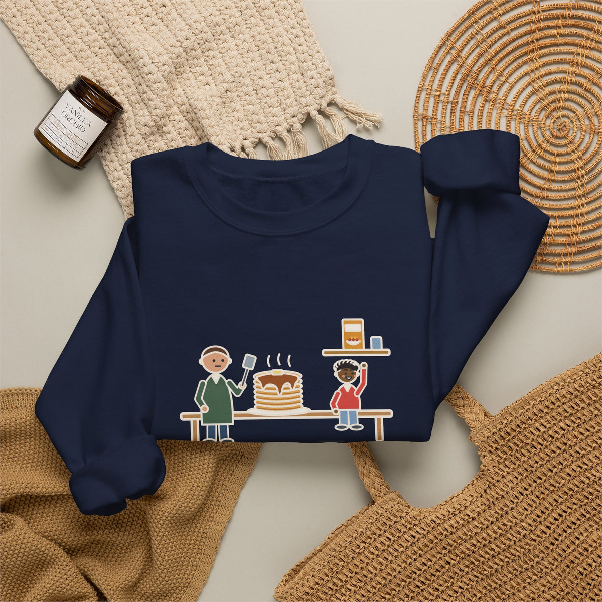 Parent Sweatshirt, Made Pancakes by Special Request, The Kid Now Wanted Cereal, Funny Breakfast Table Crewneck