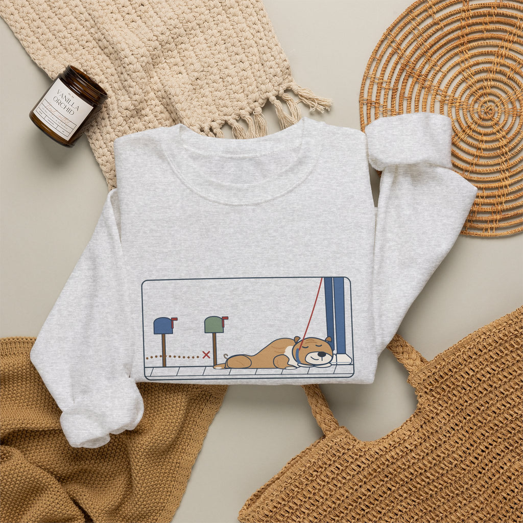 Bulldog-Type Dog Crewneck Sweatshirt - Walk Ended at the Second Mailbox. Bulldog Owner Gift