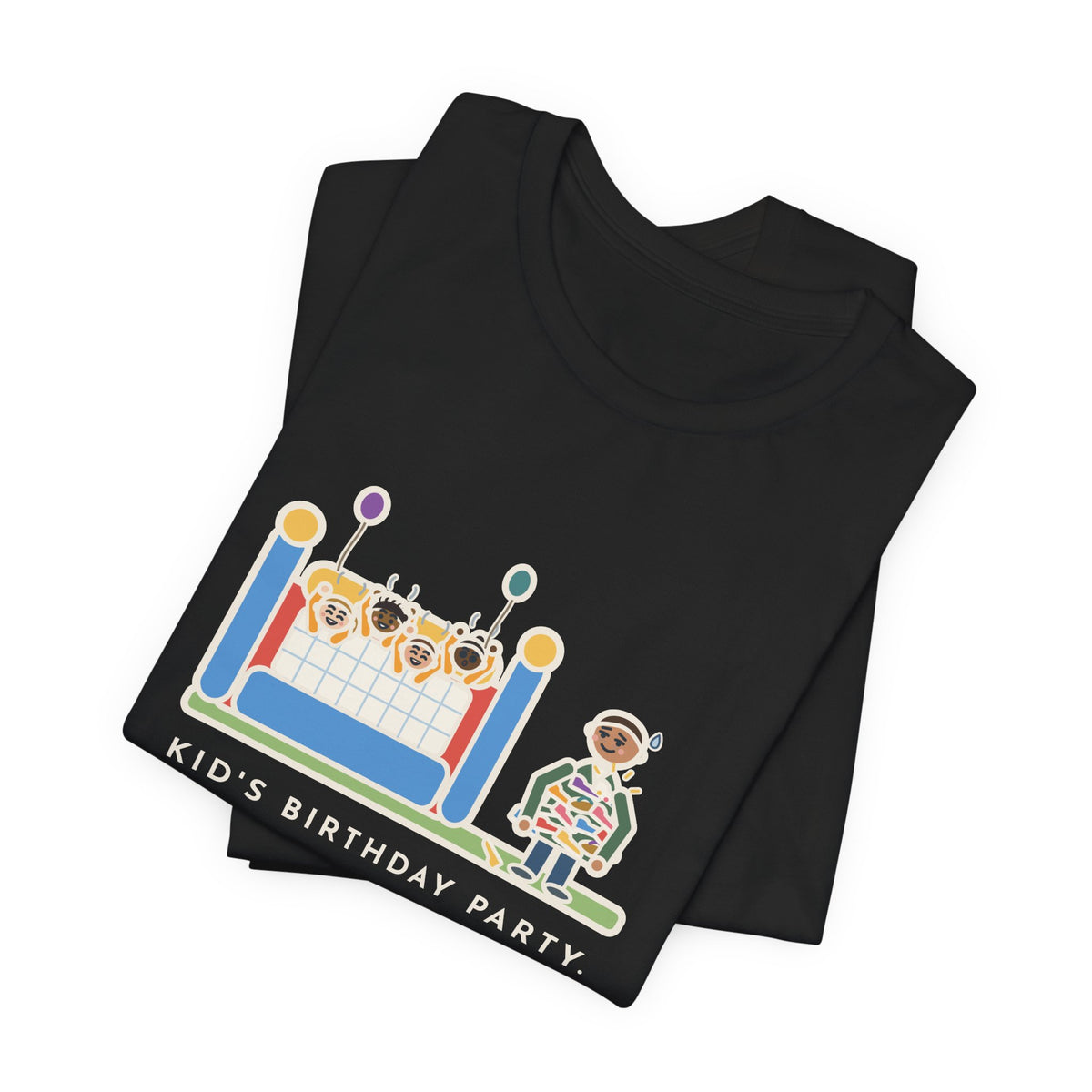 Funny Birthday Party T-Shirt, Sixteen Kids, One Bounce House, and I Held Every Shoe, Backyard Party Tee