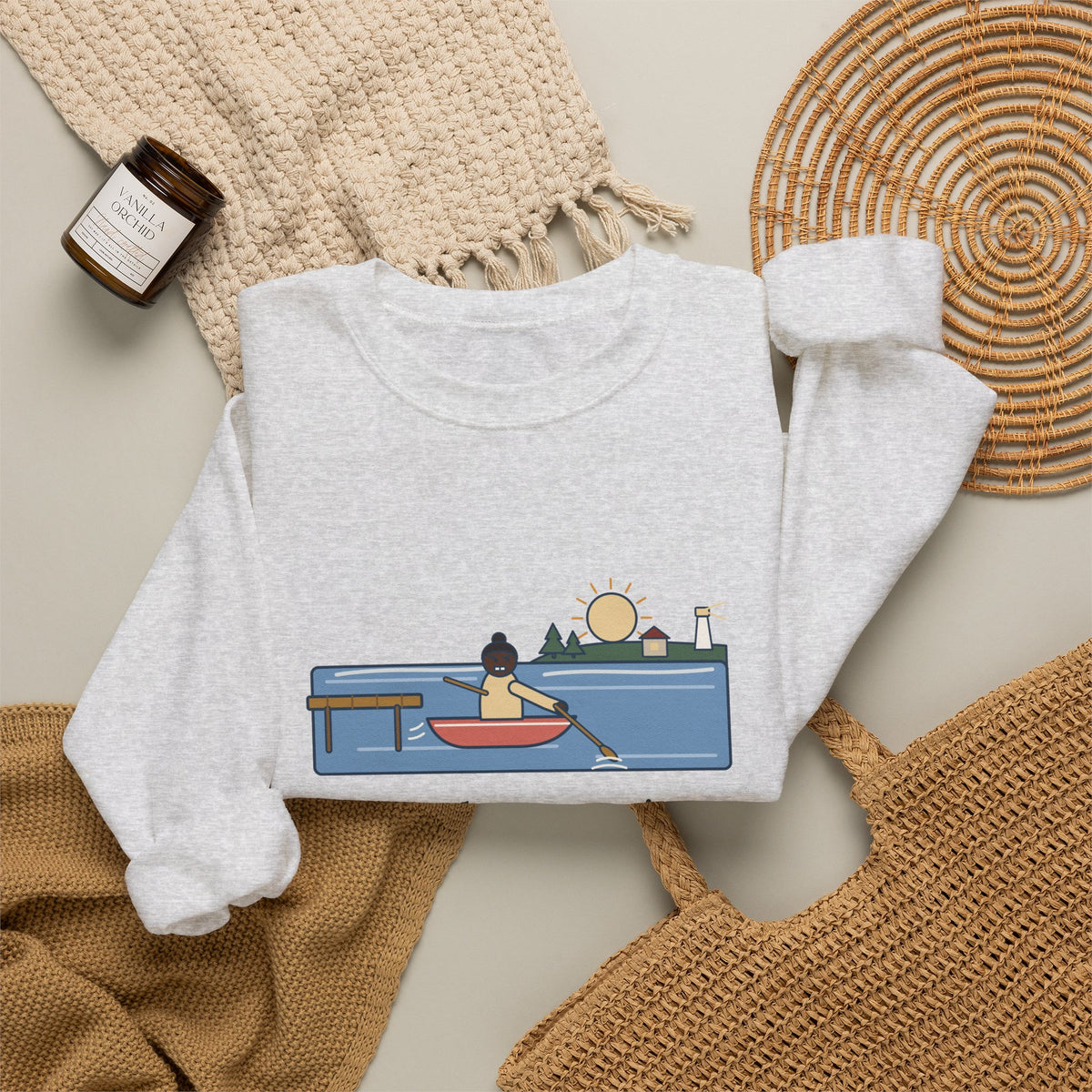 Our Doubts Are Traitors Sweatshirt, Literary Shakespeare Quote Crewneck with Dawn Rowboat