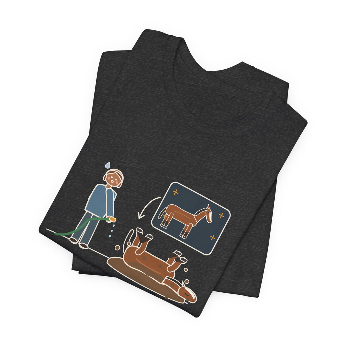Horse Owner T-Shirt - Every Bath Ends in a Mud Roll Funny Horse Lover Tee