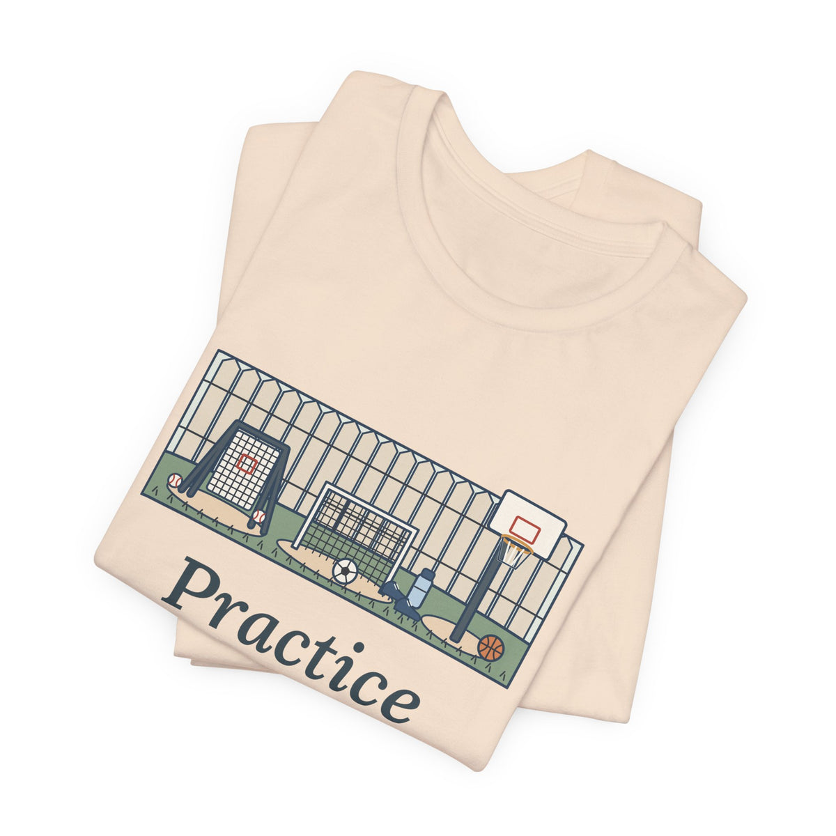 Practice Makes Perfect T-Shirt, Youth Sports Proverb Tee with Backyard Practice