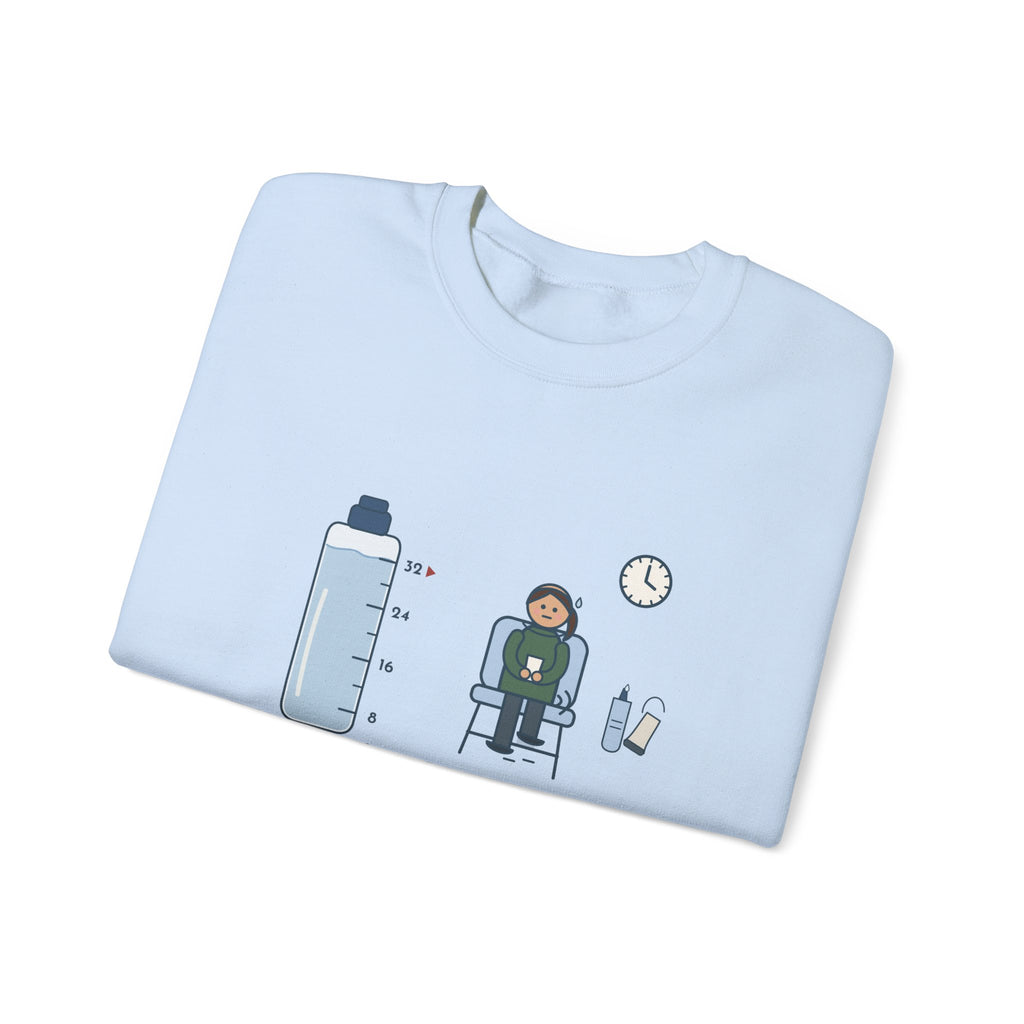 Ultrasound Tech Crewneck Sweatshirt - Drink 32 Ounces. Now Hold It Until I Call You.