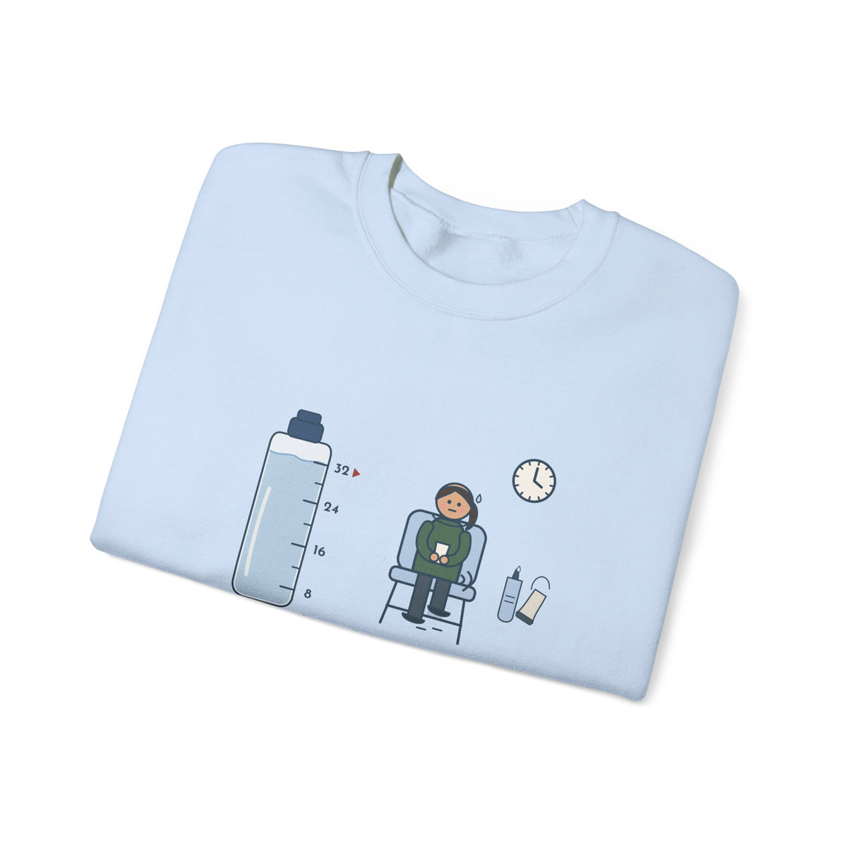 Ultrasound Tech Crewneck Sweatshirt - Drink 32 Ounces. Now Hold It Until I Call You.