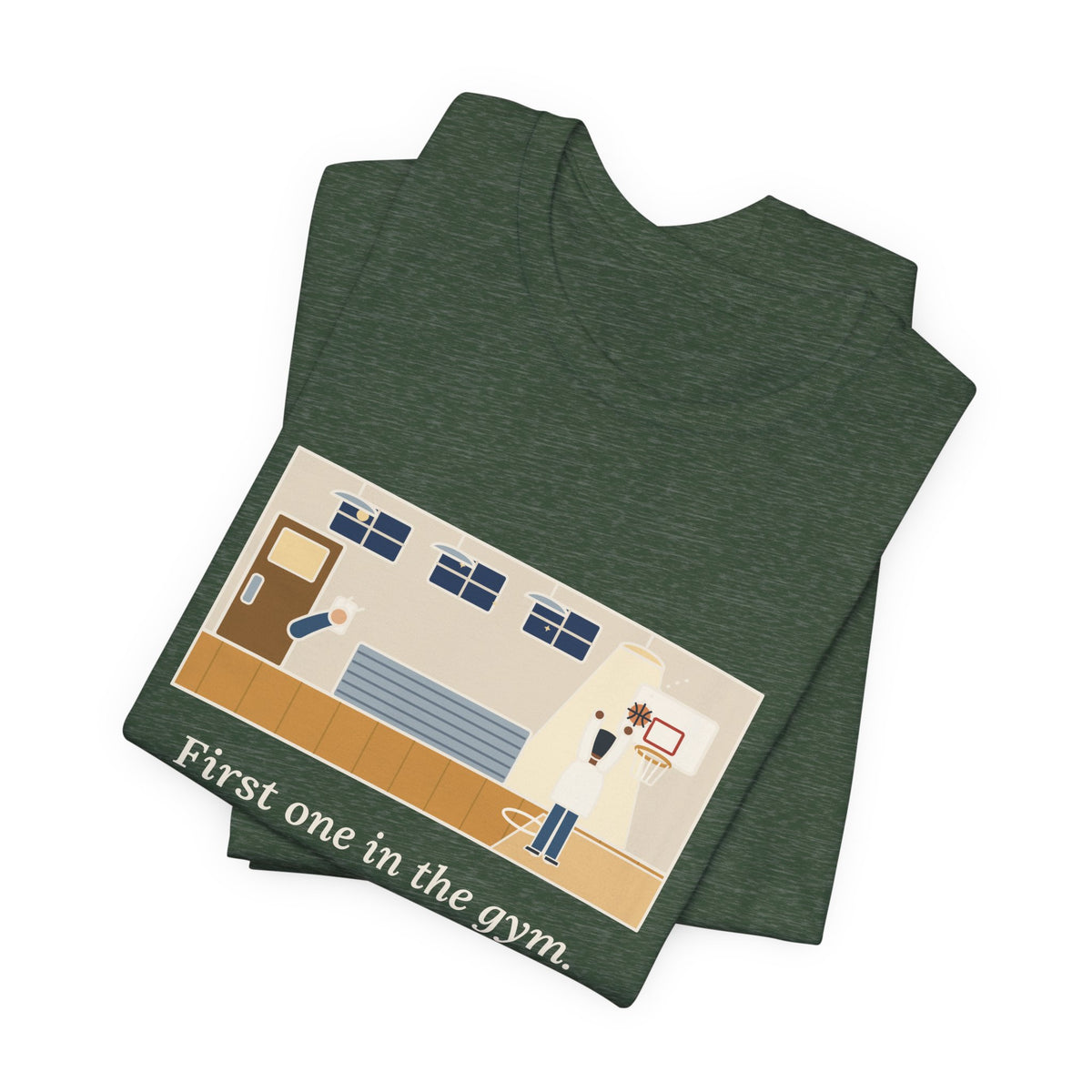 First One in the Gym. Last One to Hit the Lights. T-Shirt, Basketball Quote Tee with Late Free Throw