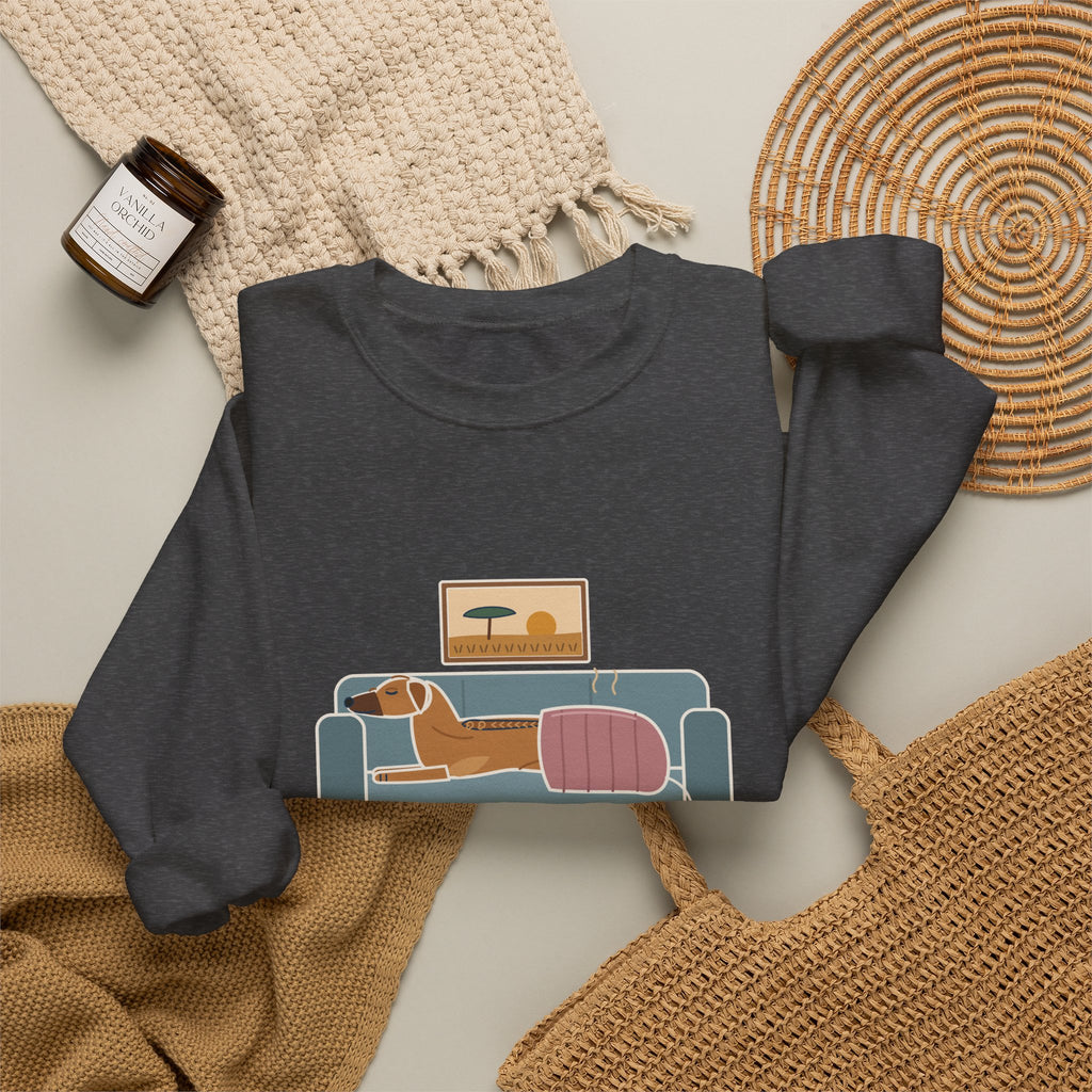 Rhodesian Ridgeback Crewneck Sweatshirt - Lives Under the Heated Blanket