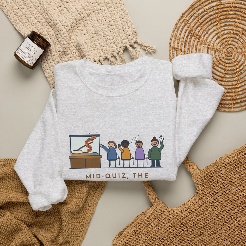 Zoology Teacher Crewneck Sweatshirt - Class Snake Shed During the Quiz