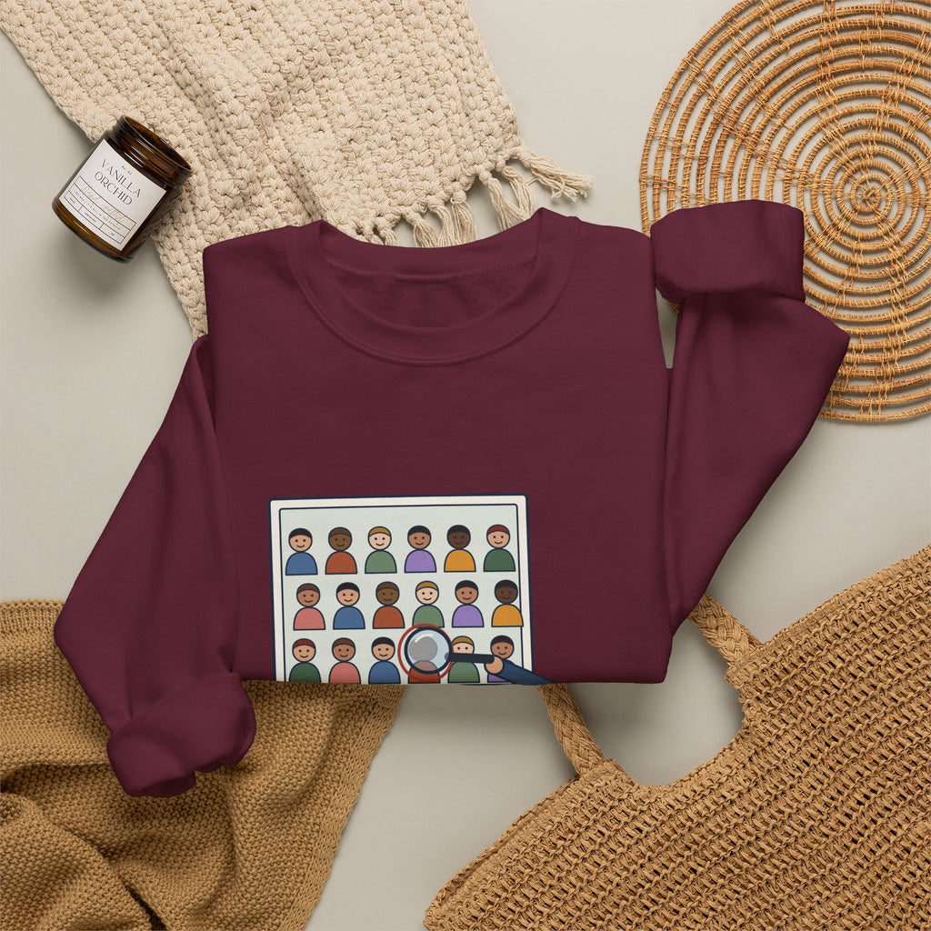 Yearbook Staff Crewneck Sweatshirt - Who's the Kid in Row Three?