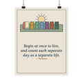 Seneca Quote Poster, Count Each Separate Day as a Separate Life, Stoic Seven Doors Wall Art