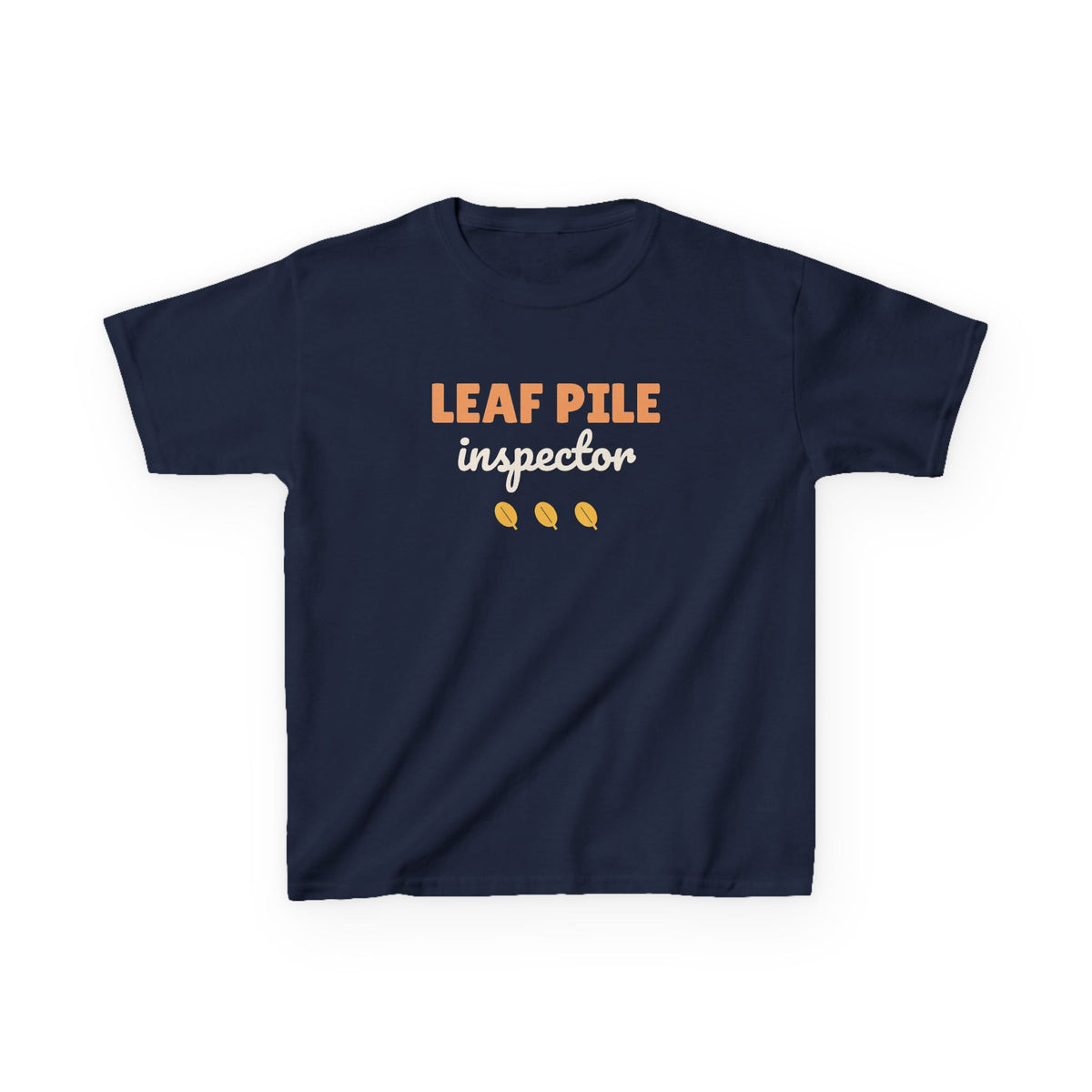 Leaf Pile Inspector Youth T-Shirt, Fall Kids Tee