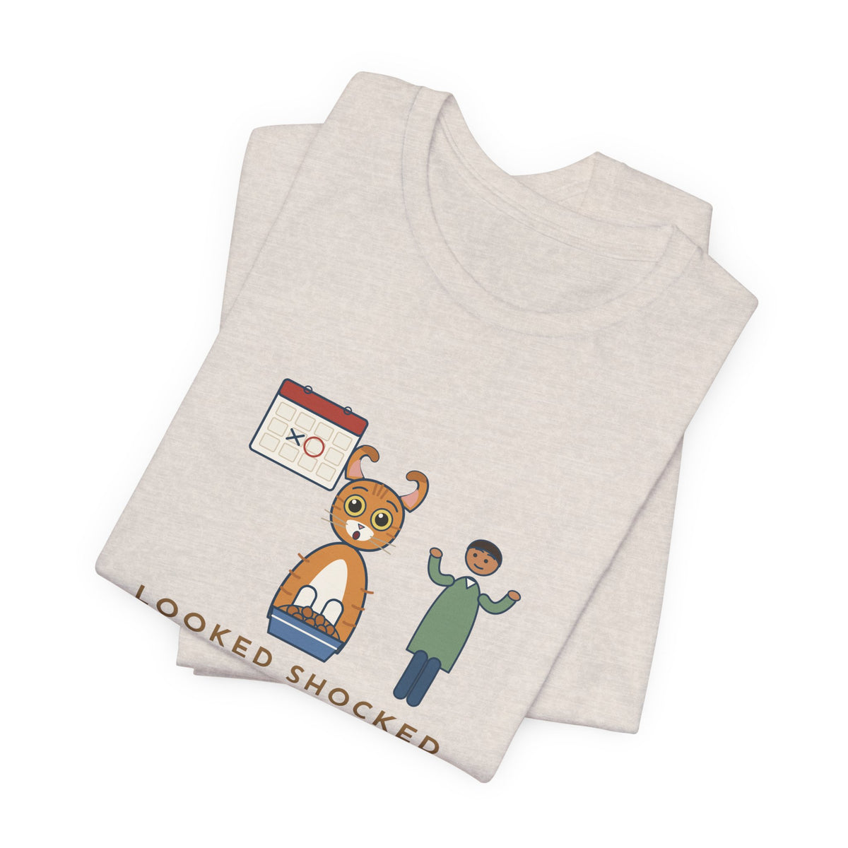 American Curl Cat T-Shirt - Looked Shocked at Breakfast, Same Breakfast as Yesterday Funny Cat Tee