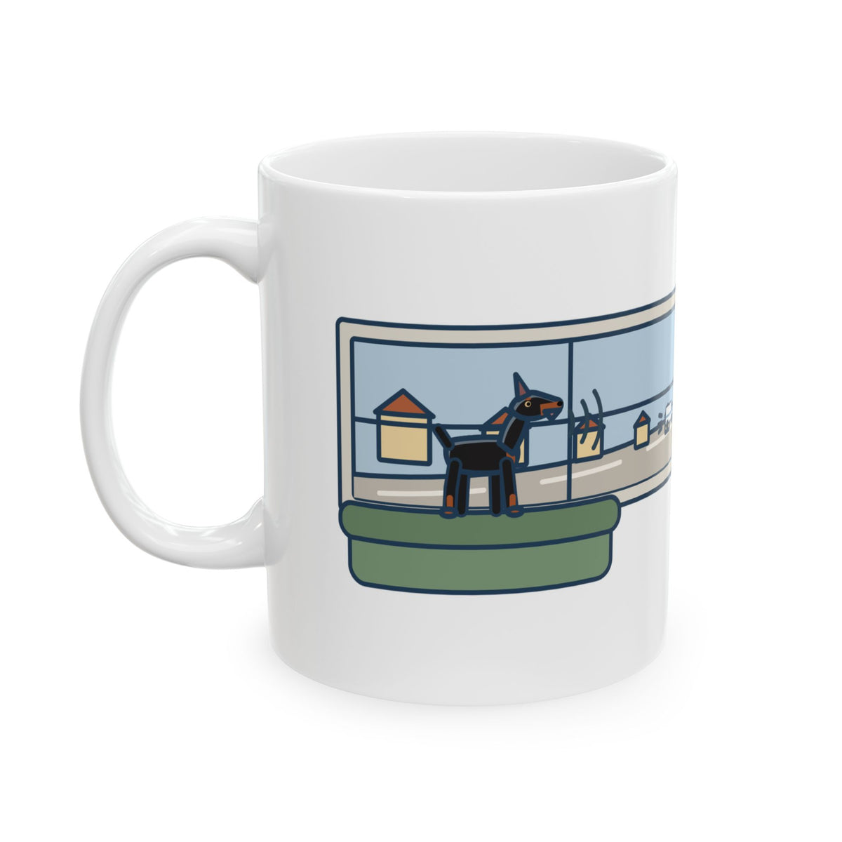 Miniature Pinscher Coffee Mug - Nine Pounds of Front Window Bark