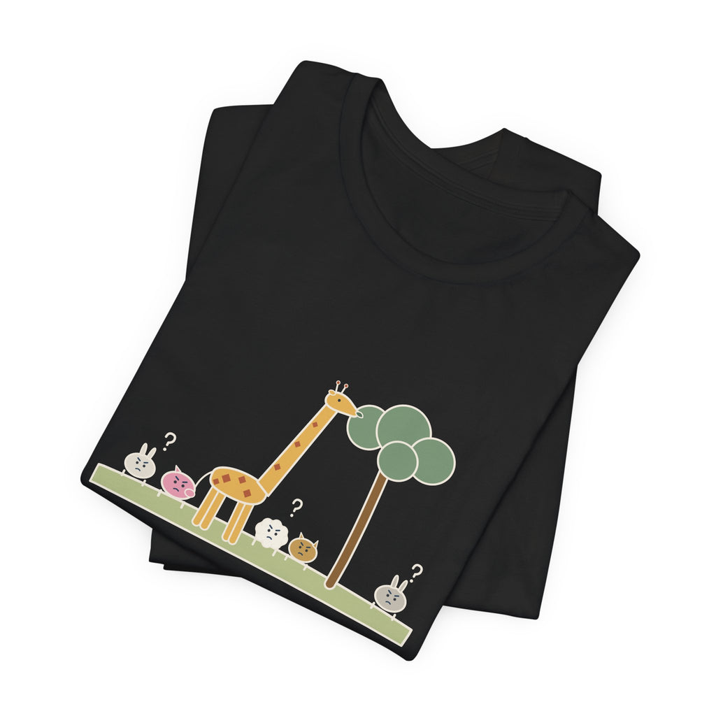 Emerson Quote T-Shirt, To Be Great Is to Be Misunderstood, Wisdom Tall Giraffe Tee
