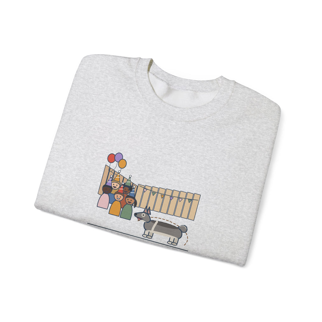 Swedish Vallhund Crewneck Sweatshirt - Herded the Birthday Party Into One Corner