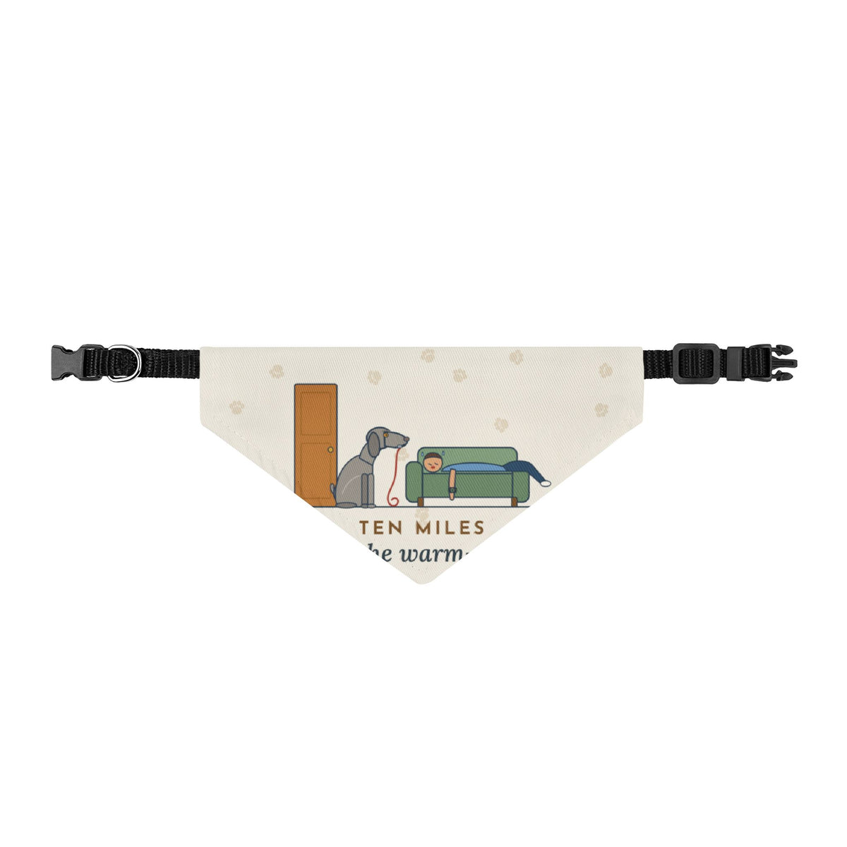 Weimaraner Dog Bandana - Ten Miles Is the Warm-Up. Weim Pet Bandana